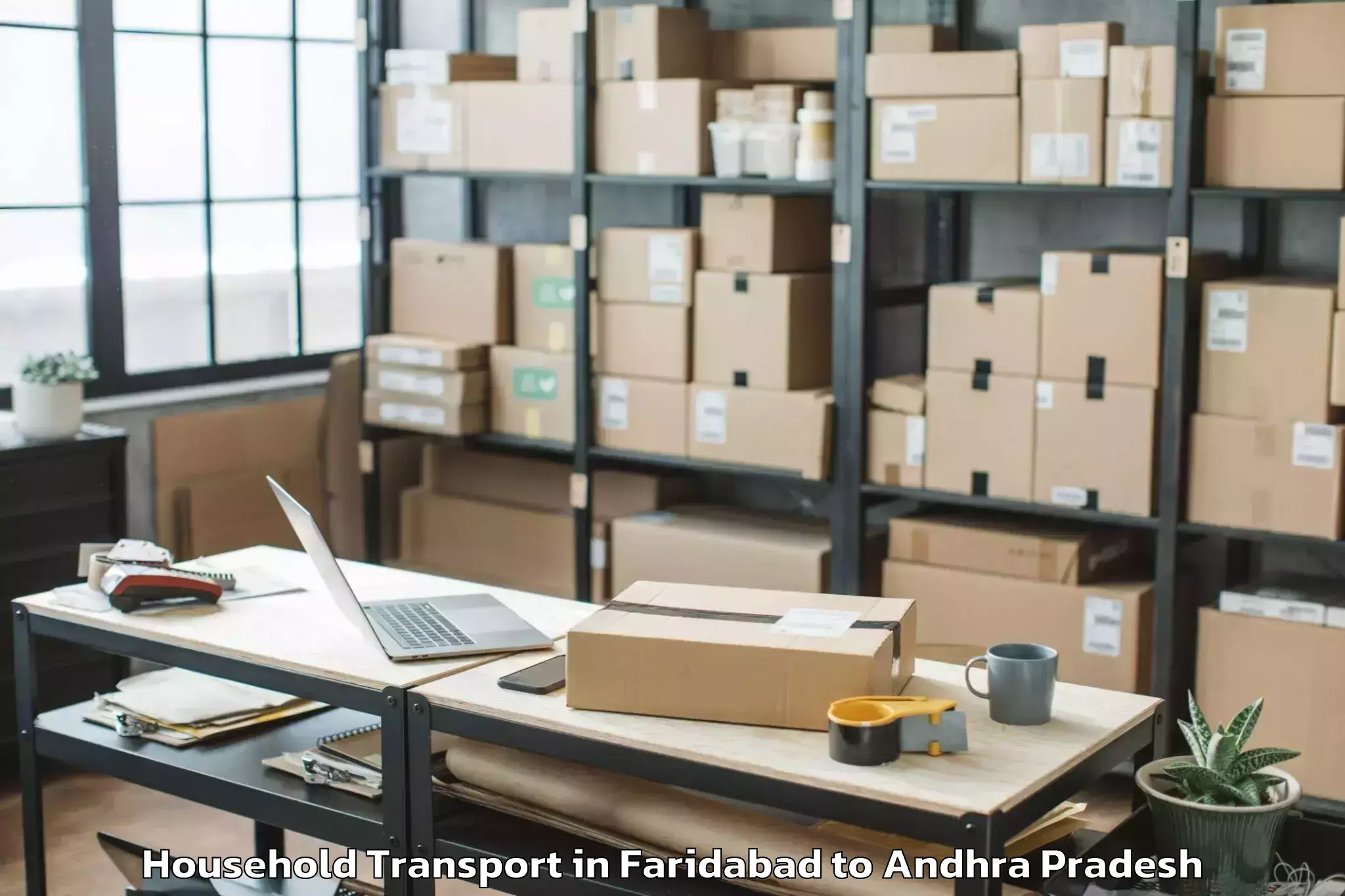 Book Faridabad to Jangareddygudem Household Transport